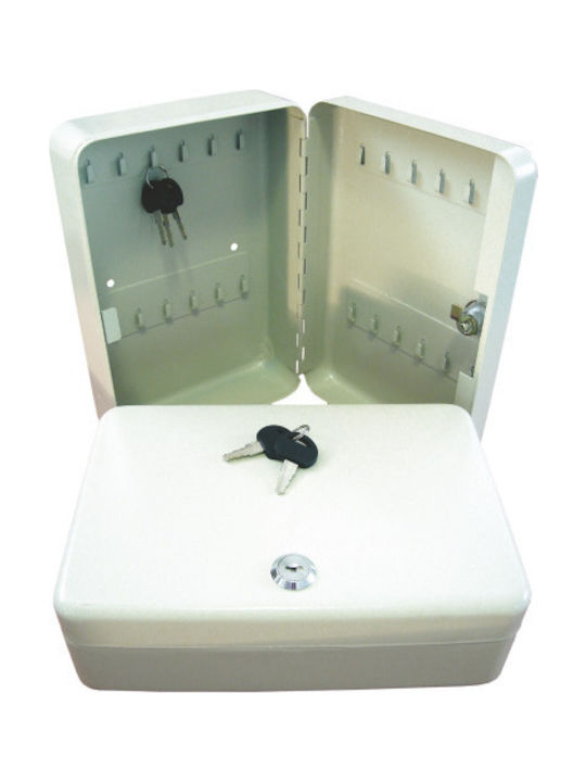 Wall Key Holder Metallic TS0050 45 positions with Lock 24x8x30cm