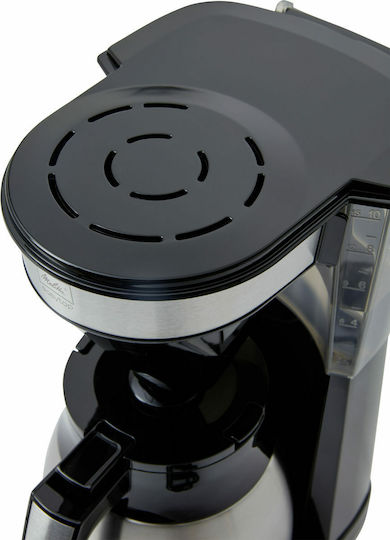 Melitta Easy Top Therm II Steel Καφετιέρα Φίλτρου 1050W Stainless Steel