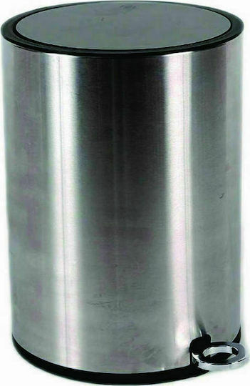 Marva Home Soft Inox Καλαθάκι Μπάνιου 6lt Ασημί