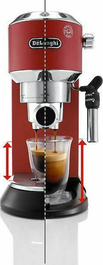 De'Longhi Dedica Pump Automatic Espresso Machine 1300W Pressure 15bar Red