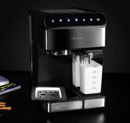 Cecotec Power Instant-ccino 20 Touch Espresso Coffee Machine 1350W Pressure 20bar for Cappuccino Black Series 01558