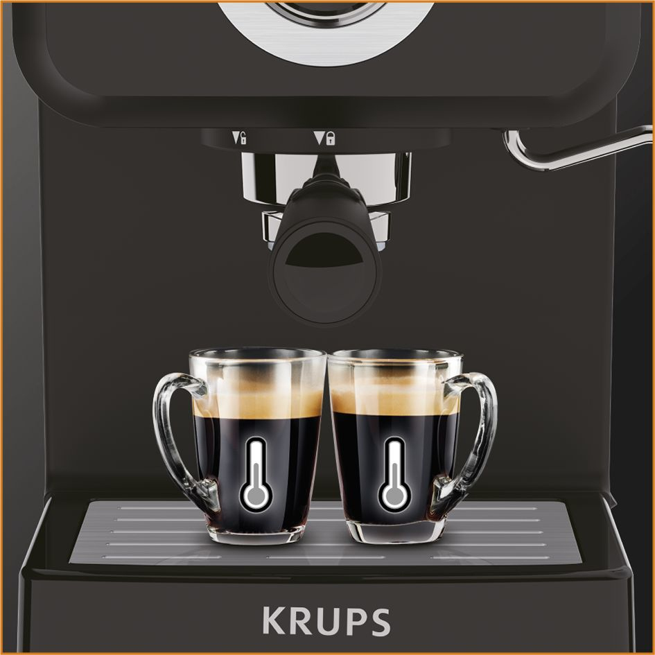 Krups XP3208 Μηχανή Espresso 1140W Πίεσης 15bar Μαύρη Skroutz.gr
