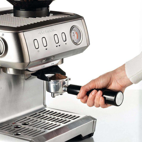 Ariete 1313 Automatic Espresso Machine 1600W Pressure 15bar with Grinder Silver