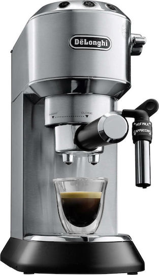 De'Longhi Dedica Pump Μηχανή Espresso 1300W Πίεσης 15bar Ασημί