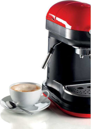 Ariete 1318/00 Automatic Espresso Machine 1080W Pressure 15bar with Grinder Red