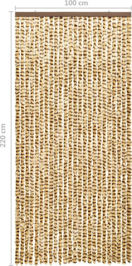 vidaXL Türvorhang Beige-Brown 100x220cm 325450