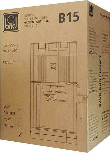 Briel B15 Μηχανή Espresso 1000W Πίεσης 20bar Πράσινη