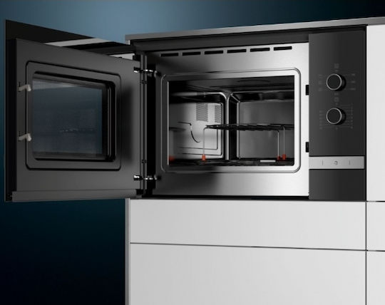 Siemens Iq300 Εντοιχιζόμενος Φούρνος Μικροκυμάτων με Grill 25lt Μαύρος