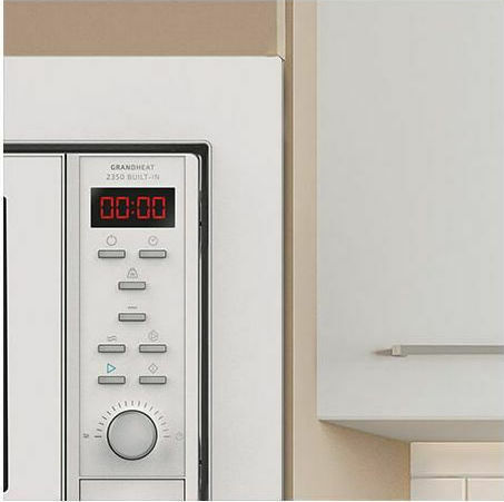 Cecotec Grandheat 2350 Εντοιχιζόμενος Φούρνος Μικροκυμάτων με Grill 23lt Λευκός