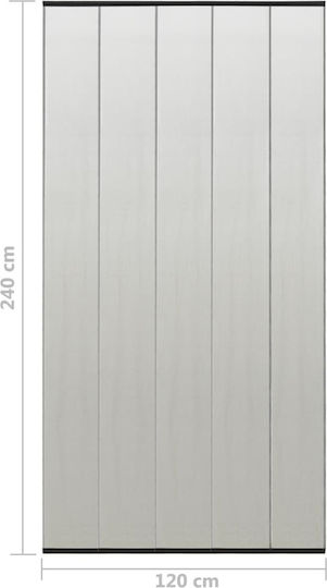 vidaXL Fabric Door Curtain Black 120x240cm 148711