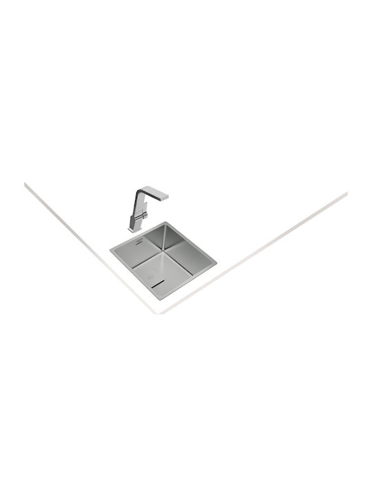 Teka FlexLinea RS15 40.40 Υποκαθήμενος Νεροχύτης Inox Σατινέ Μ44xΠ44cm Ασημί