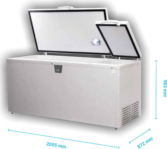 Ucinque CHF 900 DD Congelator Profesional tip Lădiță 840lt L205.5 x l87.2 x h98.3cm.