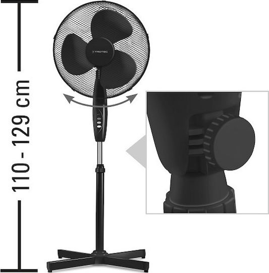 Trotec TVE 18S Ventilator Pe Piedestal 50W Diametru 40cm Negru