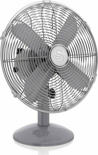 Swan SFA12620GRN Επιτραπέζιος Ανεμιστήρας 35W Διαμέτρου 30.48cm Γκρι