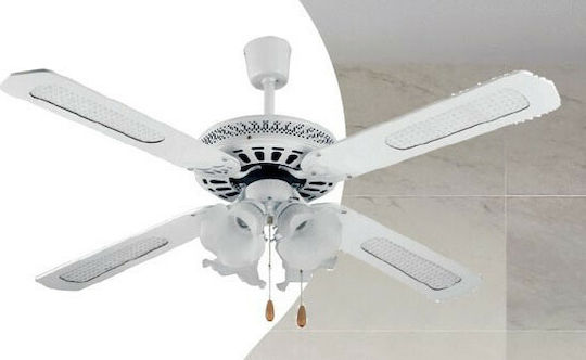 Eurolamp Ceiling Fan 130cm With White Light Fixture
