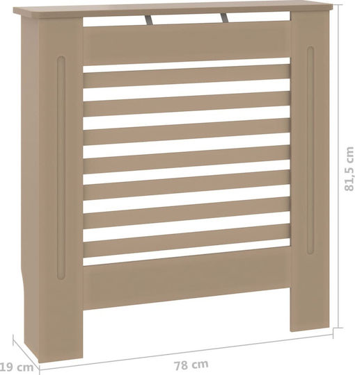 vidaXL Κάλυμμα Καλοριφέρ από MDF Καφέ 78x19x81.5cm