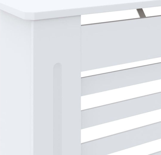 vidaXL Radiator Cover MDF White 78x19x81.5cm