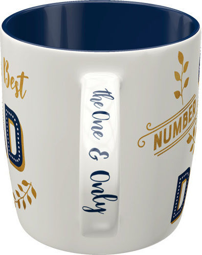 Nostalgic Art Number 1 Dad Becher Keramik Weiß 330ml