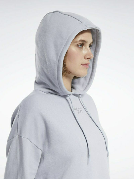 Classics Small Logo Γυναικείο Φούτερ με Κουκούλα Cold Grey