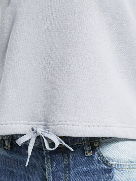 Classics Small Logo Γυναικείο Φούτερ με Κουκούλα Cold Grey