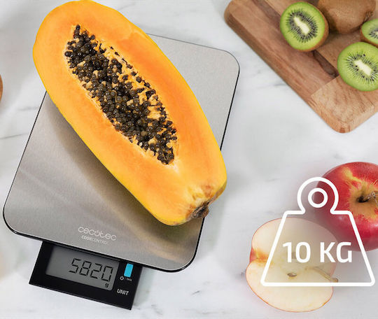 Cecotec Cook Control 9000 Ψηφιακή Ζυγαριά Κουζίνας έως 10kg Inox