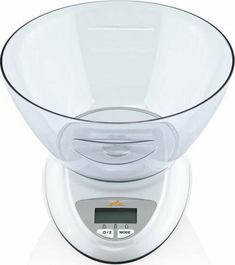 ETA Digital Kitchen Scale with Bucket up to 5kg White