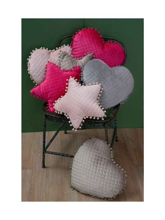 Palamaiki Crib Decorative Pillow Heart Fuchsia 38x40cm