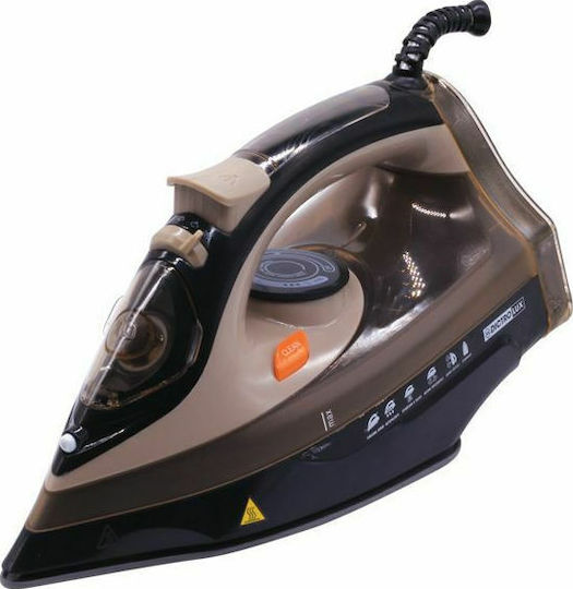 DictroLux 874918 060042 Steam Iron 2400W with Ceramic Plate and Continuous Steam Supply 80g/min