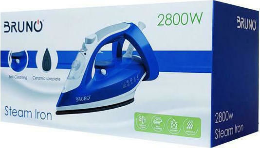 Bruno Steam Iron 2800W with Ceramic Plate and Continuous Steam Supply 32g/min