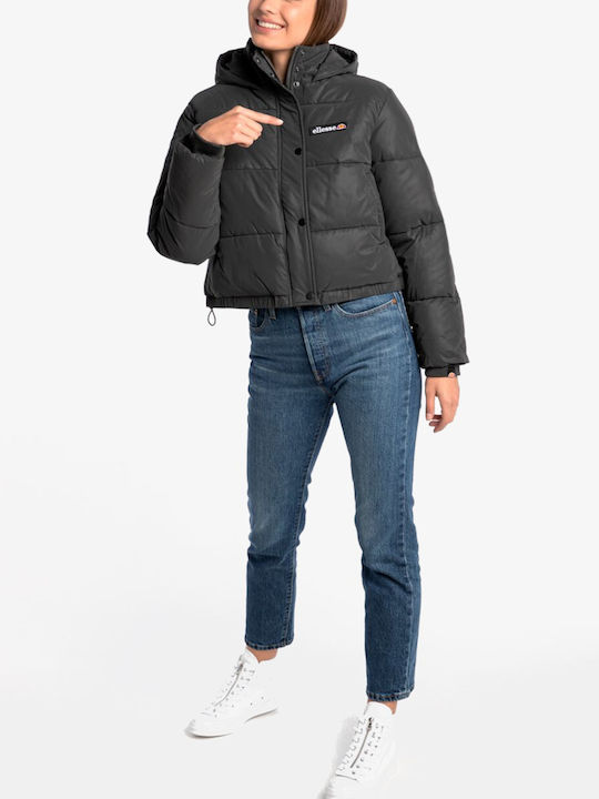 Monolis Women's Short Puffer Jacket for Winter Black