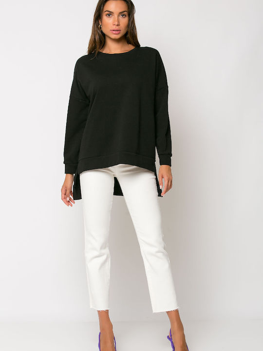 Lang Damen Sweatshirt Schwarz