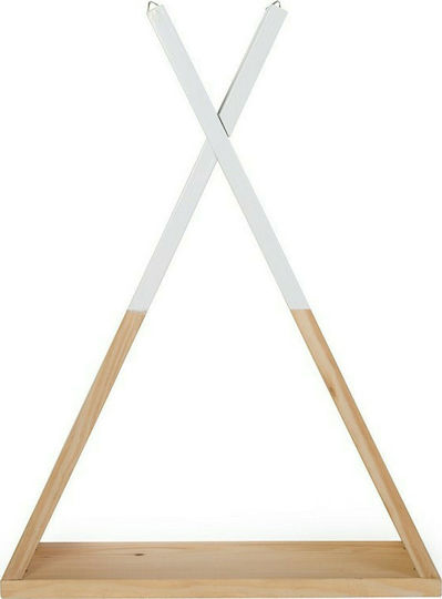 Детски Рафт Tipi За Стена Бежов 32x12x47см