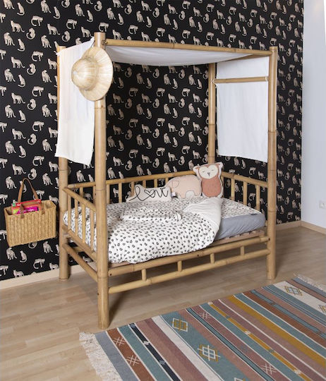 Κάλυμμα Κρεβατιού White Bamboo Cot Λευκό 40x70cm