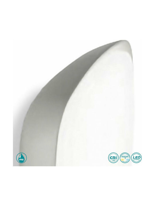 Gea Luce Asman Deckenleuchte für den Außenbereich mit integriertem LED in Gray Farbe GES091