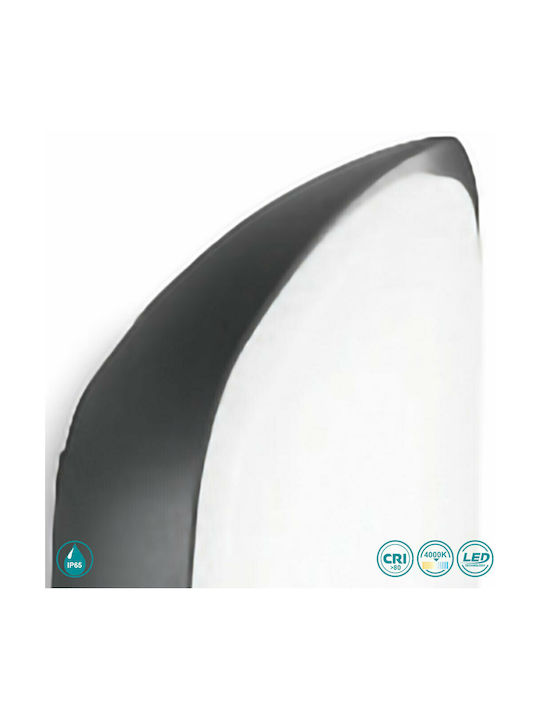 Gea Luce Asman Deckenleuchte für den Außenbereich mit integriertem LED in Gray Farbe GES090
