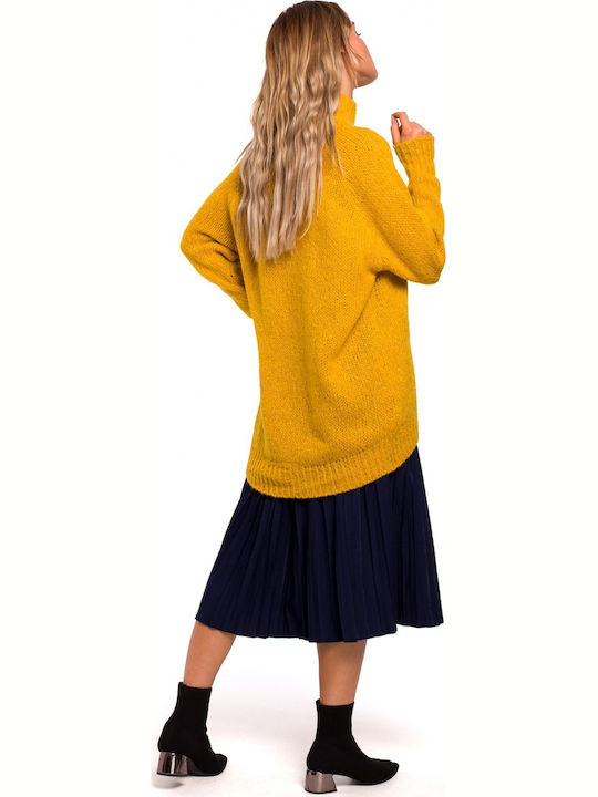 MOE M468 Women's Long Sleeve Sweater Turtleneck Yellow MOE468