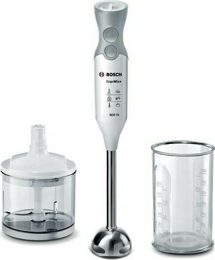 Bosch ErgoMixx Ръчен Блендер с Неръждаема Пръчка 600W Бял