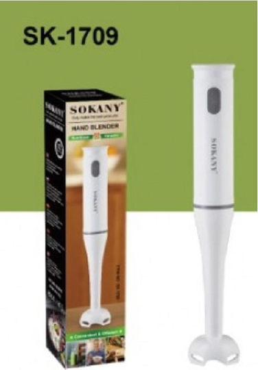Sokany SK-1709 Ραβδομπλέντερ με Πλαστική Ράβδο 300W Λευκό