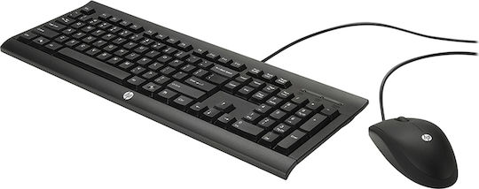 HP C2500 Desktop Комплект клавиатура и мишка Английски US Черен