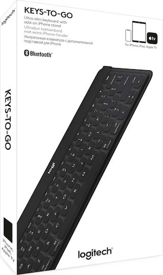 Logitech Keys-To-Go Ασύρματο Bluetooth Πληκτρολόγιο Αγγλικό US