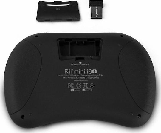 Riitek mini i8+ Ασύρματο Πληκτρολόγιο με Touchpad Αγγλικό US