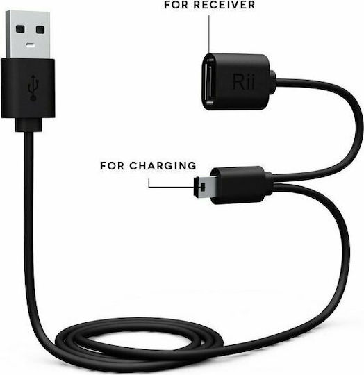 Riitek mini i8+ Ασύρματο Πληκτρολόγιο με Touchpad Αγγλικό US