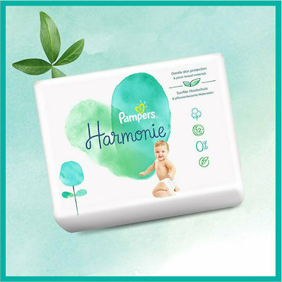 Pampers Harmony 8 x 19 Piece Size 5 11-35.3lbs 0% Perfume & Lotion To 12H  Case