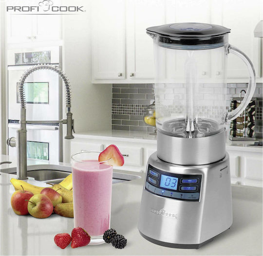 Profi Cook PC-UM 1006 Μπλέντερ με Γυάλινη Κανάτα 1.8 lt 1200W Inox