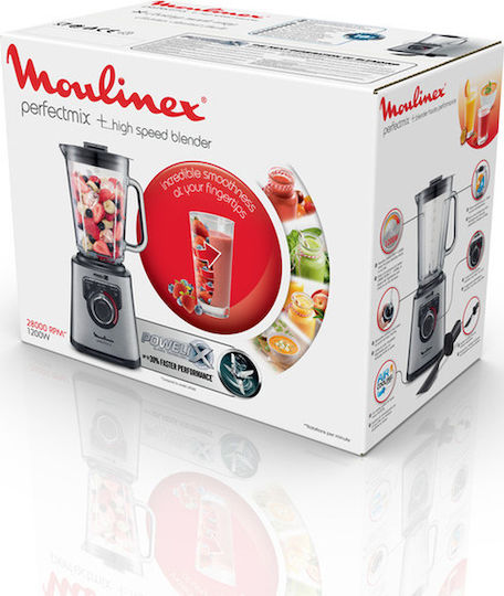 Moulinex LM811D Perfect Mix LM811D Блендер за смути със Стъклен съд 2лт 1200W Инокс