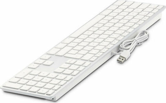 LMP KB-1243 Nur Tastatur Griechisch Weiß