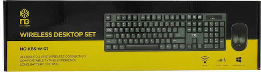 Gembird KBS-W-01 Fără fir Set tastatură și mouse Engleză US