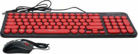Alcatroz Jellybean U2000 Комплект клавиатура и мишка Английски US Червен