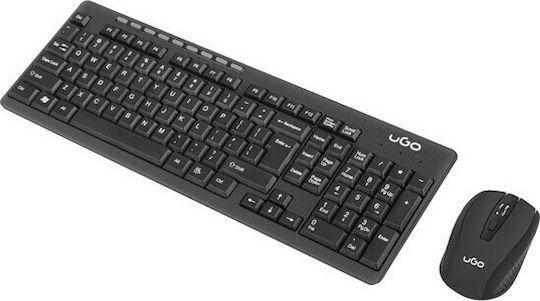 uGo Etna CW110 Безжично Комплект клавиатура и мишка Английски UK Черен