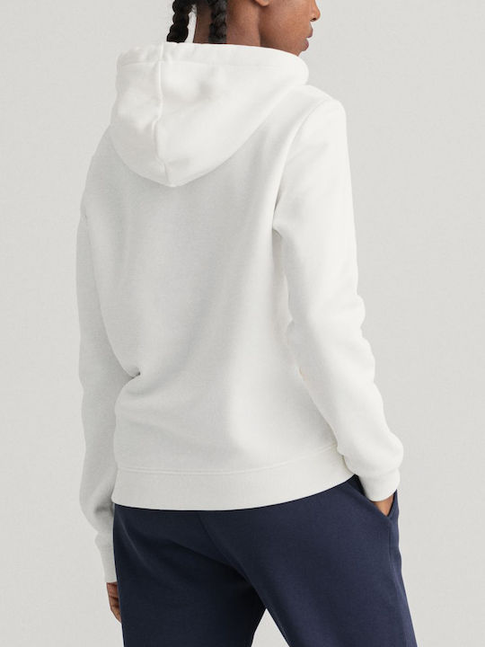 Archieve Shield Long Women's Sweatshirt Hooded White